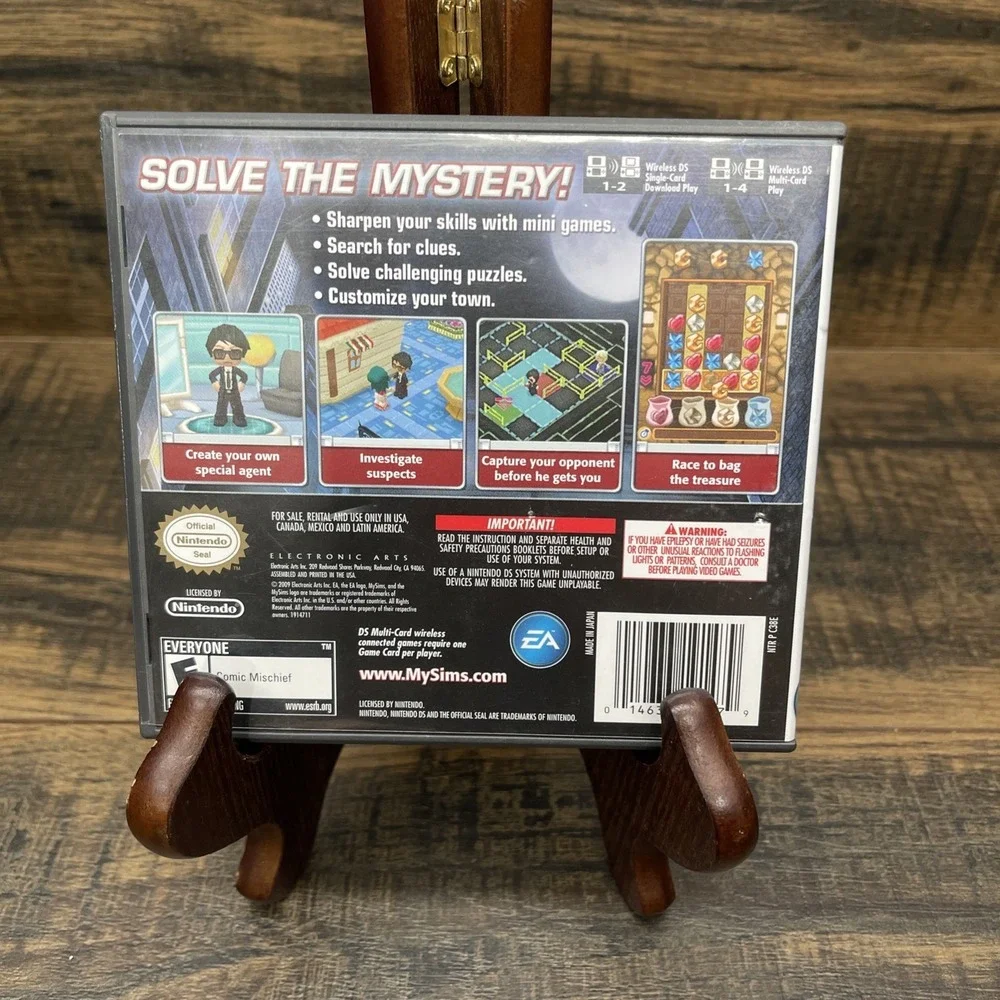 My Sims Agents (Nintendo DS, 2009) Case And Manual ONLY